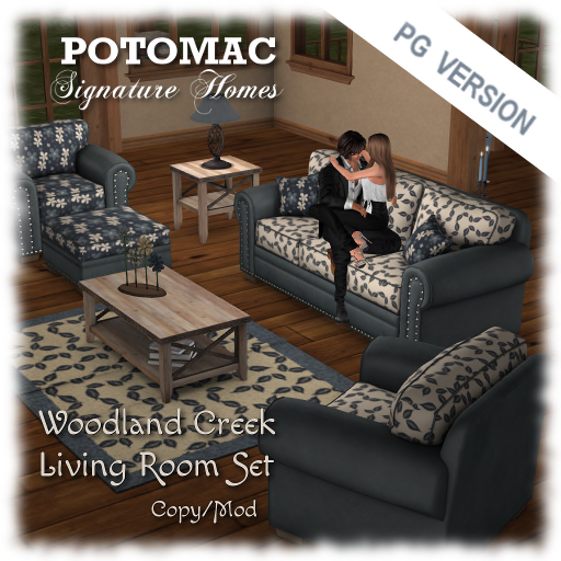 Second Life Marketplace Woodland Creek Living Room Set PG